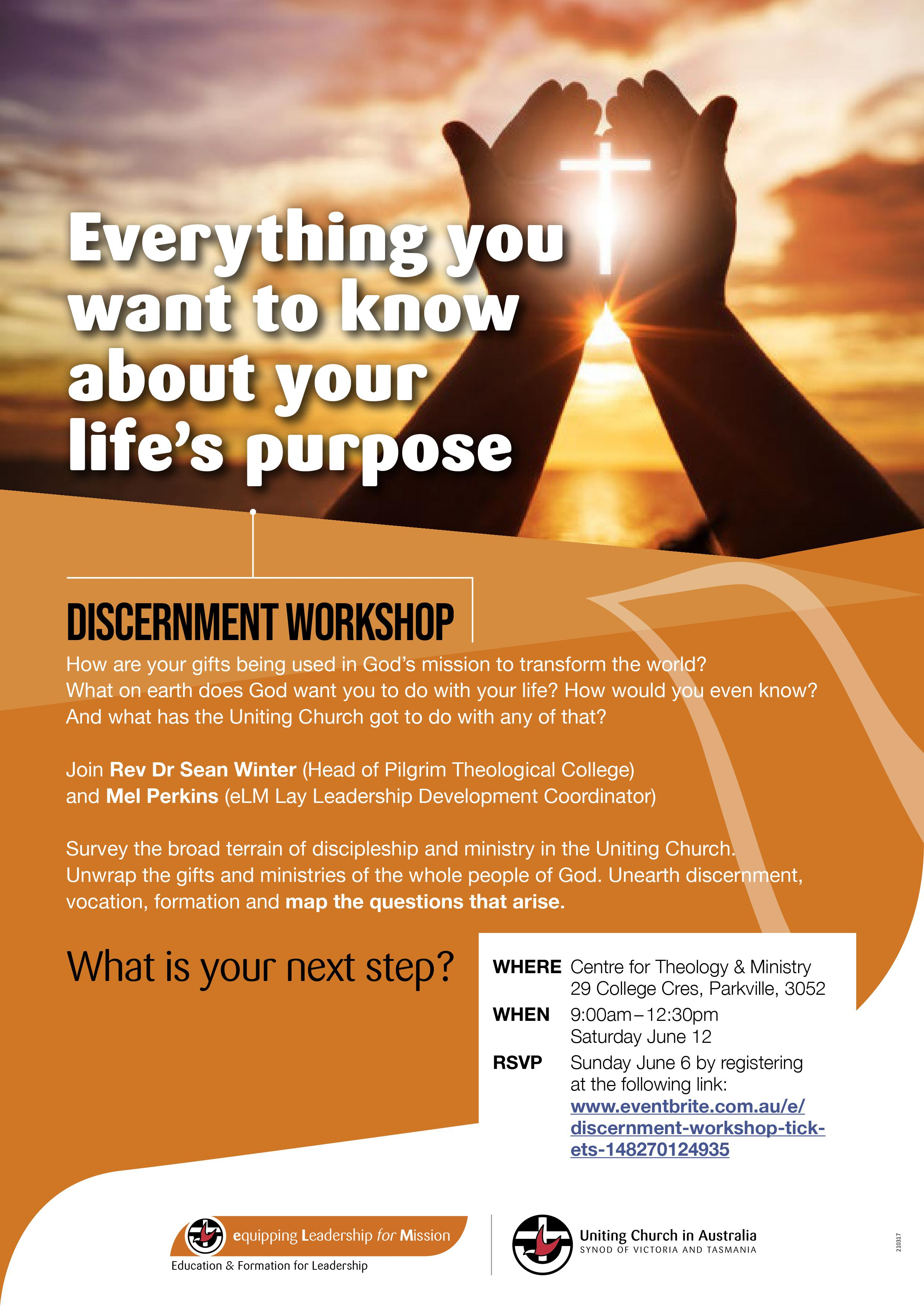 Picture of Flyer in the page Discernment Workshop