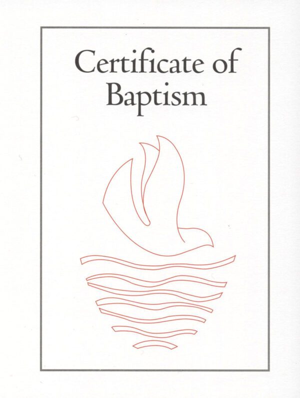 Picture of Baptism certificates in the page Baptism Certificates