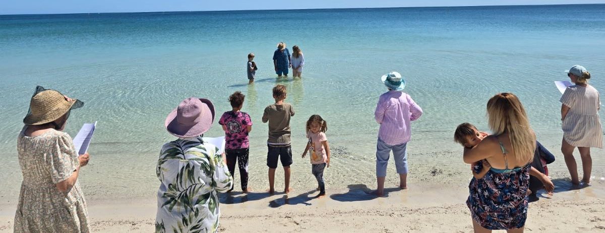 Picture of Messy beach baptism e in the page Messy Church camp means lots of fun