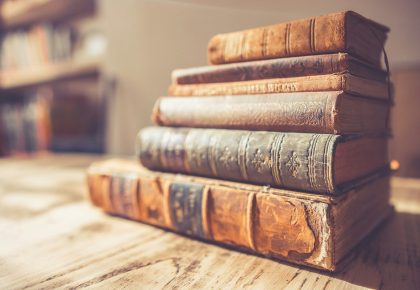 Picture of History books in the page The weight of words